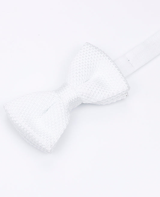 Noeud Papillon Blanc Homme en Tricot «Léon»