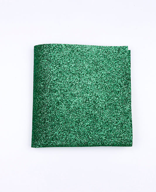 Pochette de Costume à Paillette Vert n°1 en Polyester «Olive»