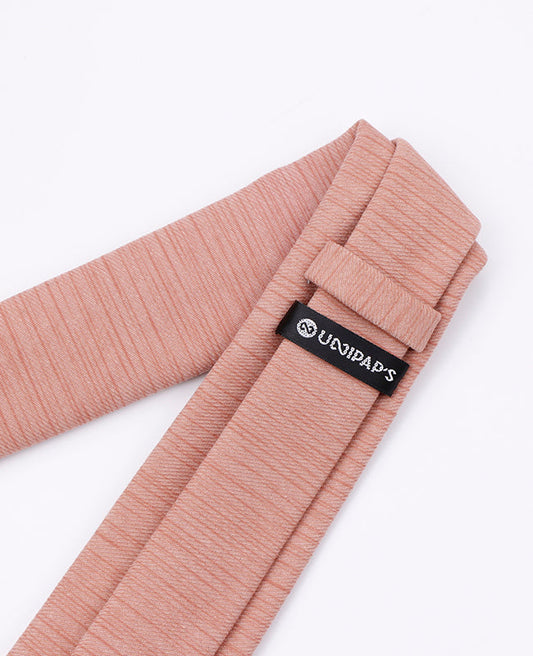 Cravate Rose Pêche Homme en Polyester | Augustin - Unipap's