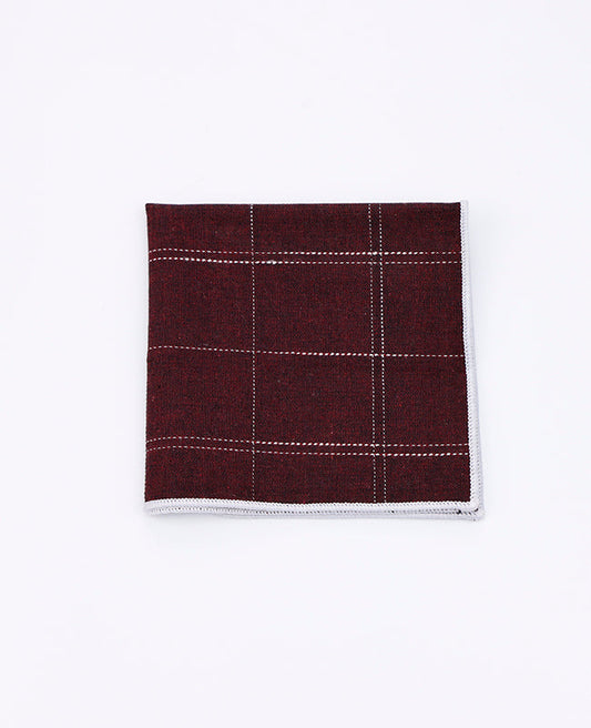 Pochette de Costume Tartan Rouge en Coton | Marcel - Unipap's