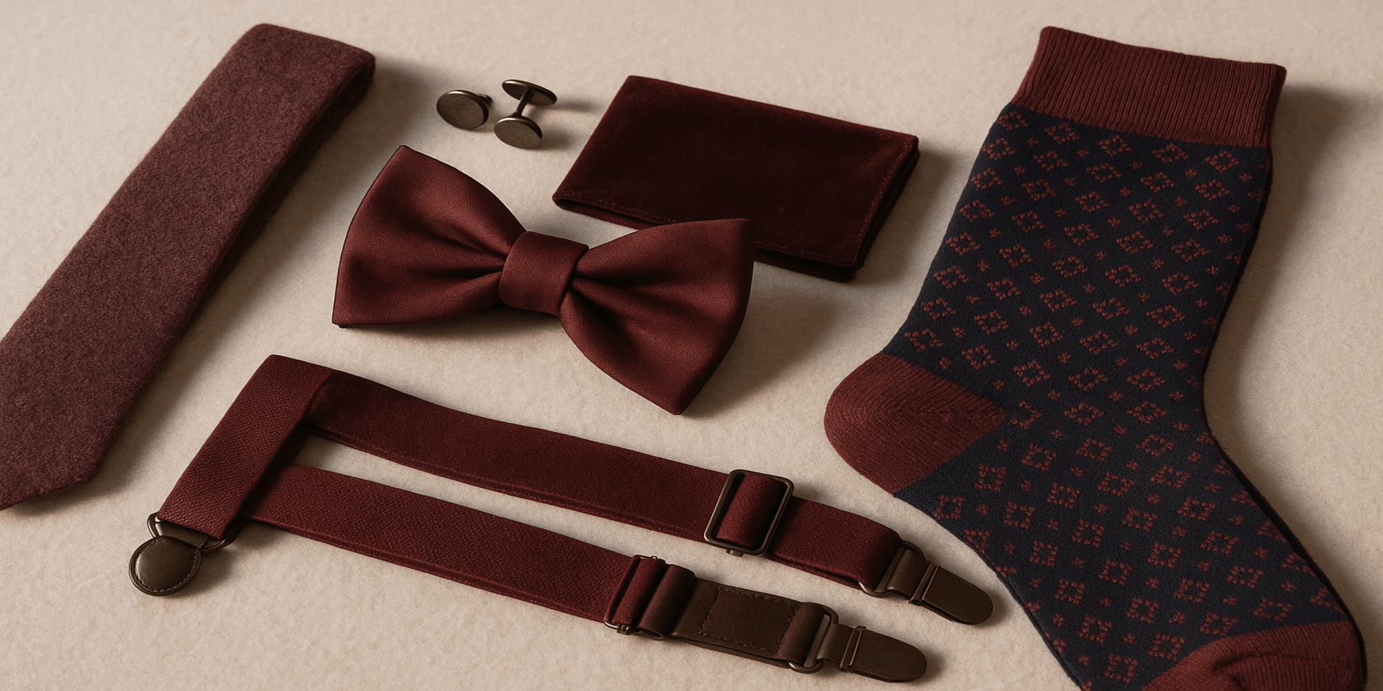 Pourquoi les accessoires de costume bordeaux sont-ils parfaits pour l’hiver ? Afbeelding