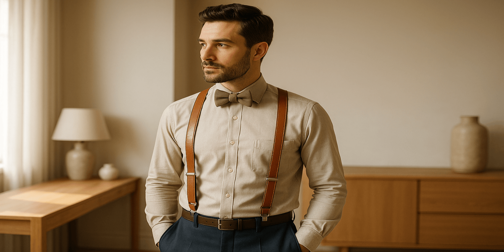 Pourquoi les bretelles homme sont-elles redevenues un symbole d’élégance moderne ? Afbeelding