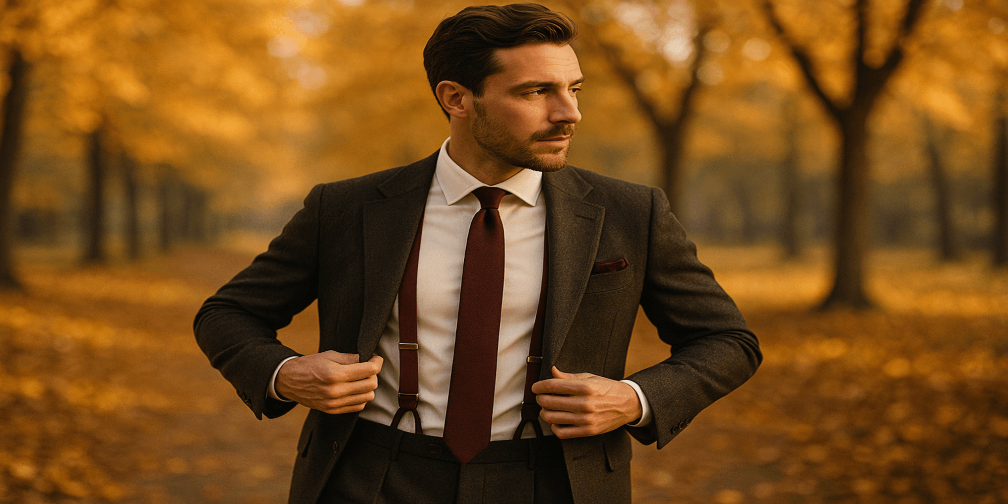 Pourquoi choisir des bretelles pour sublimer un costume élégant en automne ? Afbeelding