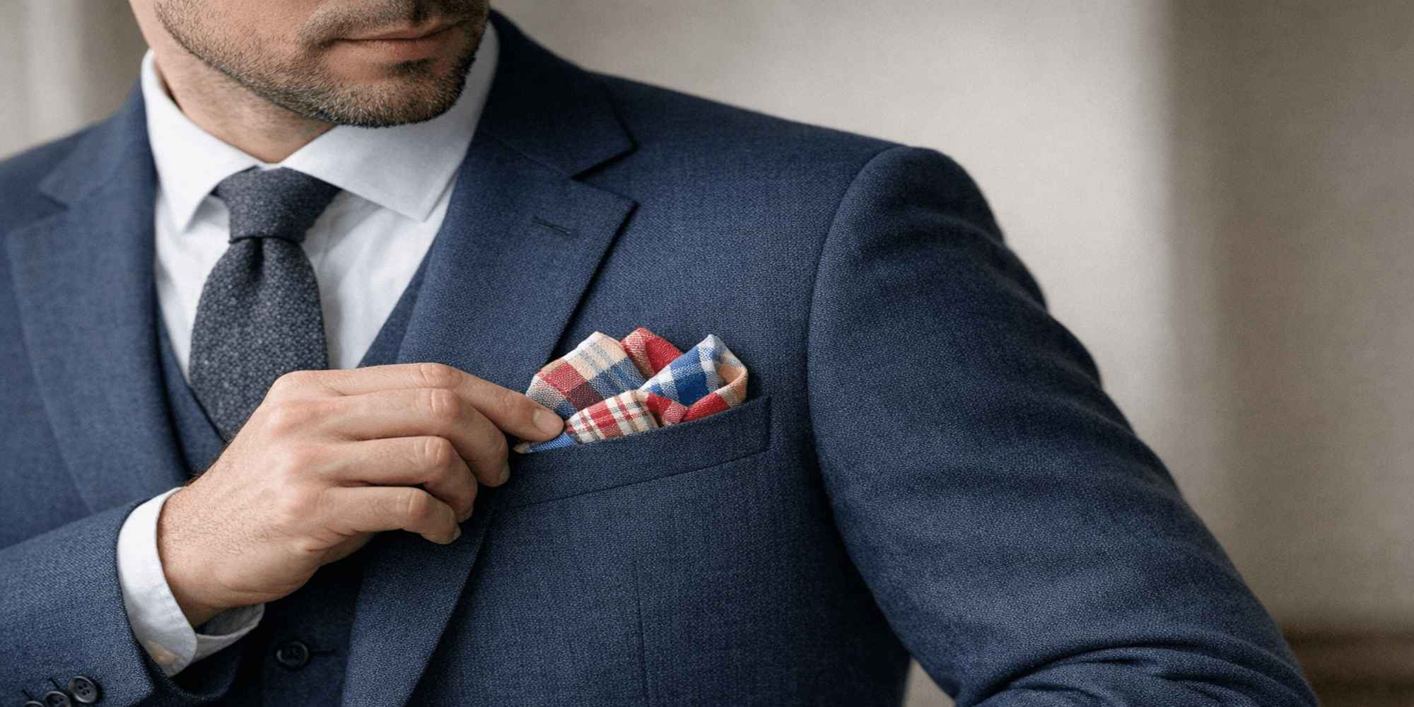 Quelle pochette de costume choisir avec une chemise blanche ? Afbeelding