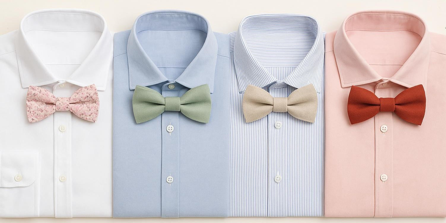 Comment bien assortir votre nœud papillon à la couleur de votre chemise ? Afbeelding