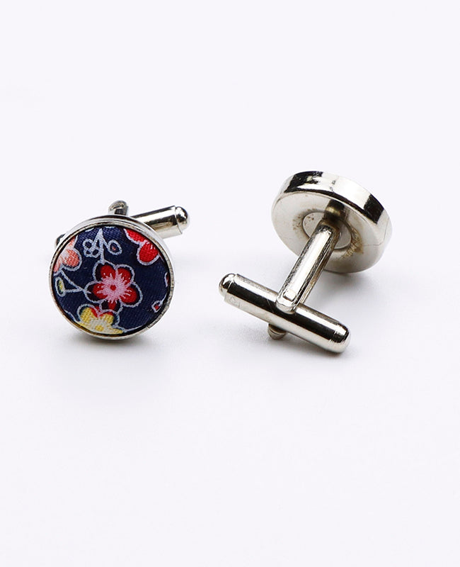 Manchetknopen Liberty Blauw nr.12 in Katoen | Gaspard - Unipap's