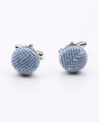 Manchetknopen Blauw nr.1 in Wol | Claude - Unipap's