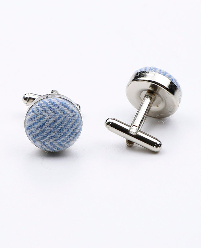 Manchetknopen Blauw nr.1 in Wol | Claude - Unipap's
