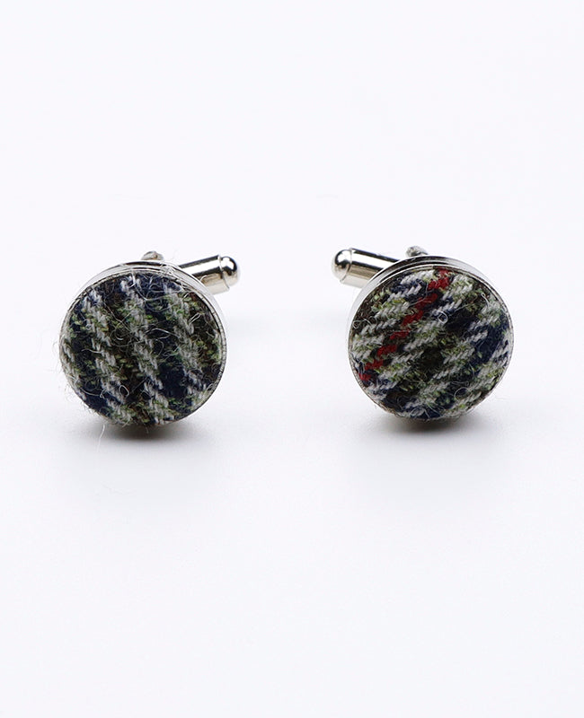 Manchetknopen Tartan Grijs nr.9 in Wol | Nobert - Unipap's