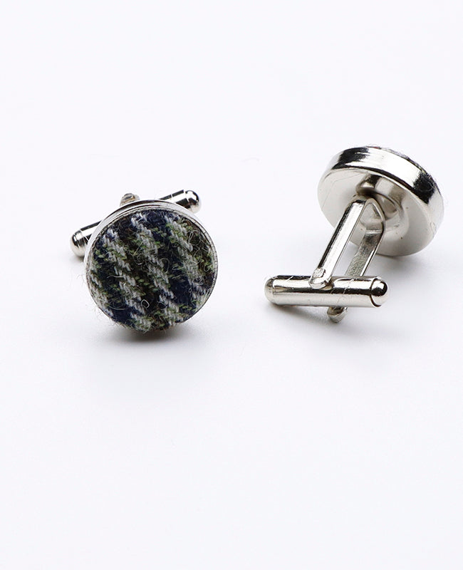 Manchetknopen Tartan Grijs nr.9 in Wol | Nobert - Unipap's