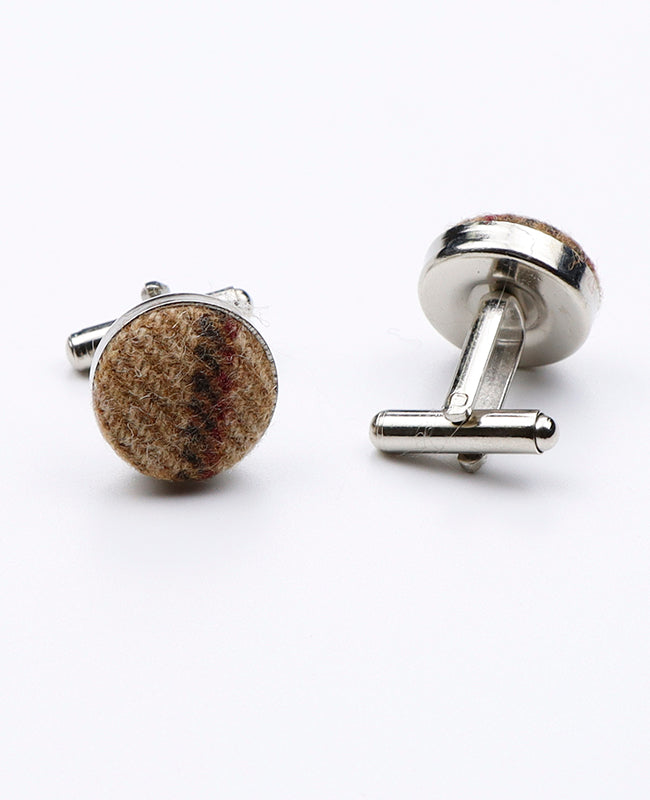 Manchetknopen Tartan Bruin nr.1 in Wol | Nobert - Unipap's