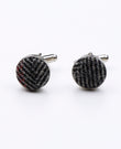 Boutons de Manchette Tartan Gris n°2 en Laine | Norbert - Unipap's