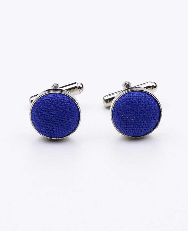Manchetknopen Blauw nr.4 in Linnen | Basile - Unipap's