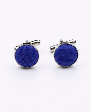 Manchetknopen Blauw nr.4 in Linnen | Basile - Unipap's