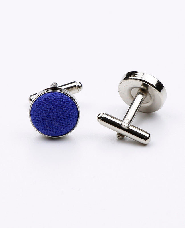 Manchetknopen Blauw nr.4 in Linnen | Basile - Unipap's