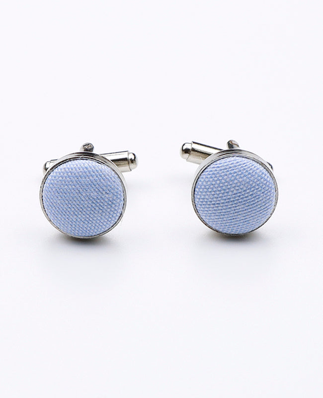 Boutons de Manchette Bleu n°3 en Coton | Edgard - Unipap's