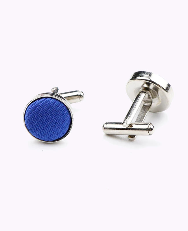 Manchetknopen Blauw nr.3 in Polyester "Lucien"