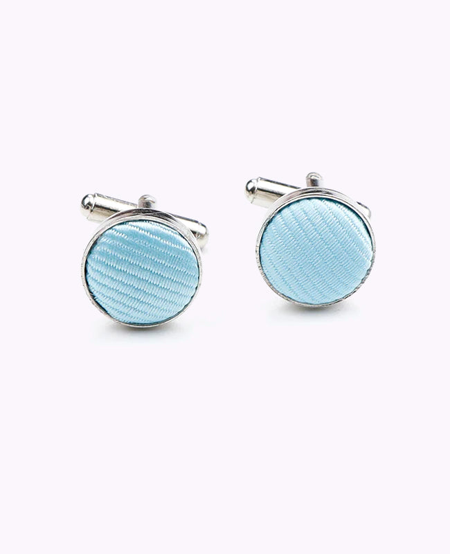 Manchetknopen Blauw nr.4 in Polyester "Lucien"