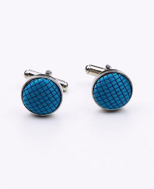 Manchetknopen Blauw nr.5 in Polyester | Martin - Unipap's