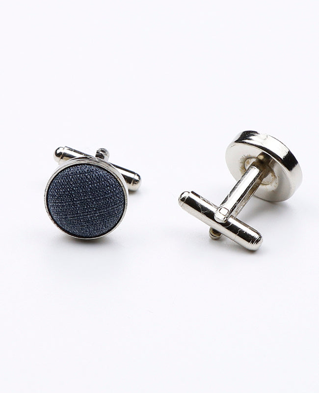 Boutons de Manchette Bleu n°7 en Polyester | Octave - Unipap's