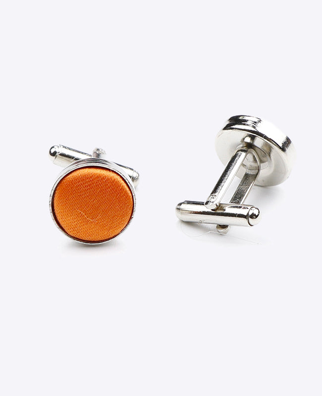 Manchetknopen Oranje in Polyester | Jules - Unipap's
