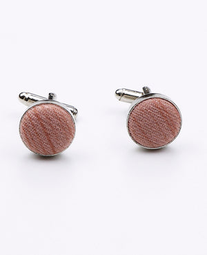 Manchetknopen Roze in Polyester | Augustin - Unipap's