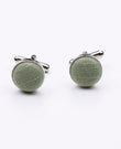 Boutons de Manchette Vert n°2 en Coton | Oscar - Unipap's