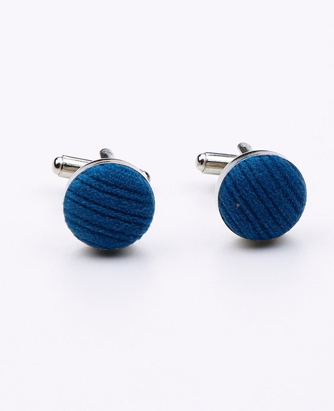 Manchetknopen Blauw nr.2 in Fluweel "Marius"