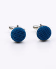 Manchetknopen Blauw nr.2 in Fluweel 