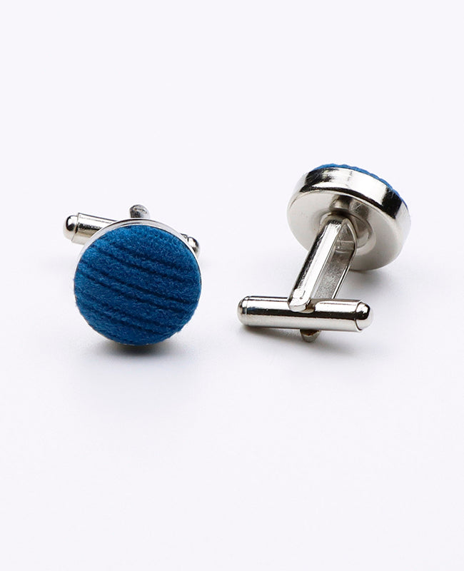 Manchetknopen Blauw nr.2 in Fluweel | Marius - Unipap's