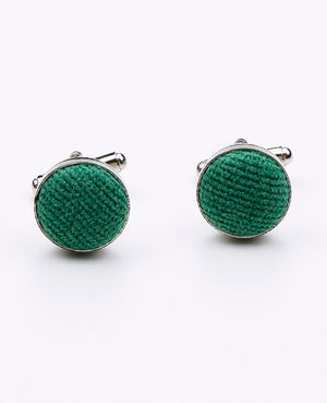 Boutons de Manchette Vert n°3 en Effet Velours | Simon - Unipap's