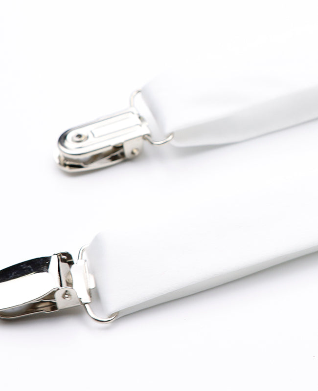 Bretels Heren Wit in Polyester "Ernest"