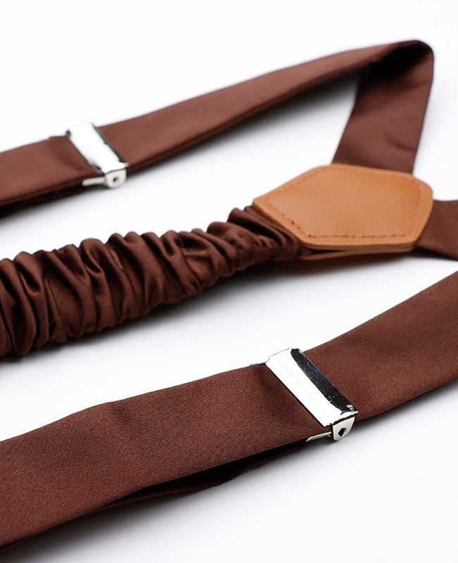 Bretels Heren Bruin in Polyester "Ernest"