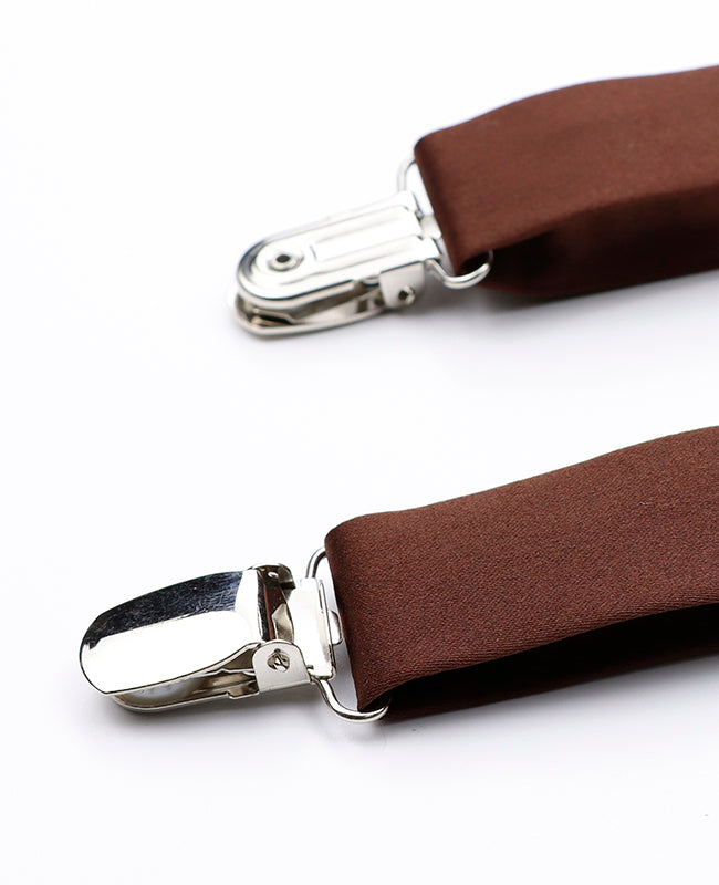 Bretels Heren Bruin in Polyester "Ernest"