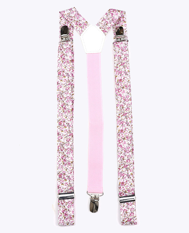 Bretels Heren Liberty Roze nr.4 in Katoen "Gaspard"