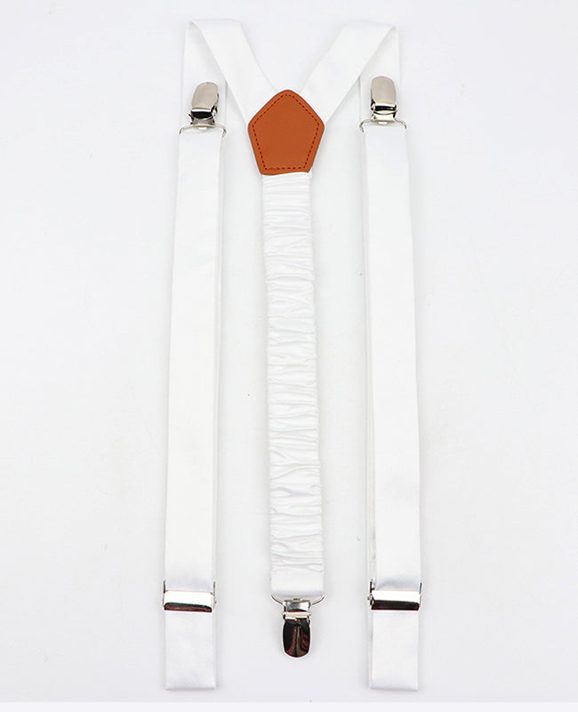 Bretels Heren Wit in Polyester "Ernest"
