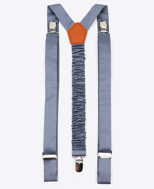 Bretels Heren Grijs in Polyester 