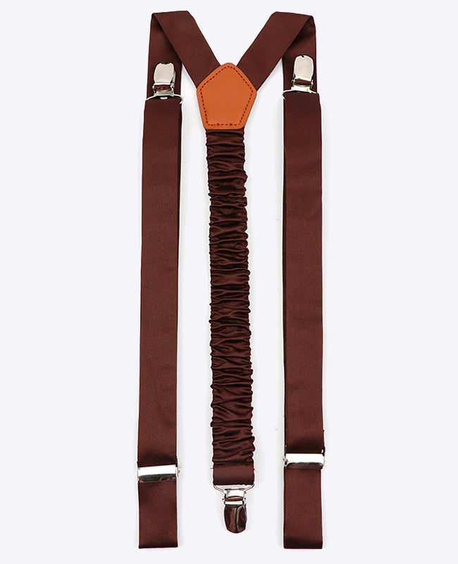 Bretels Heren Bruin in Polyester "Ernest"