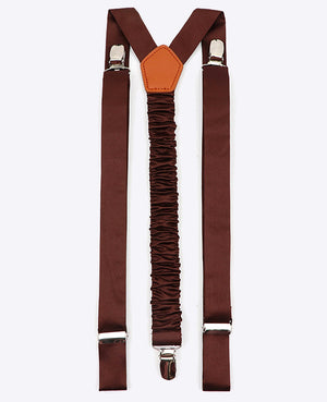 Bretels Heren Bruin in Polyester 