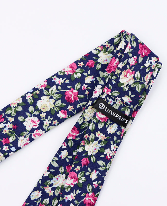 Stropdas Liberty Blauw nr.1 Heren in Katoen | Charles - Unipap's