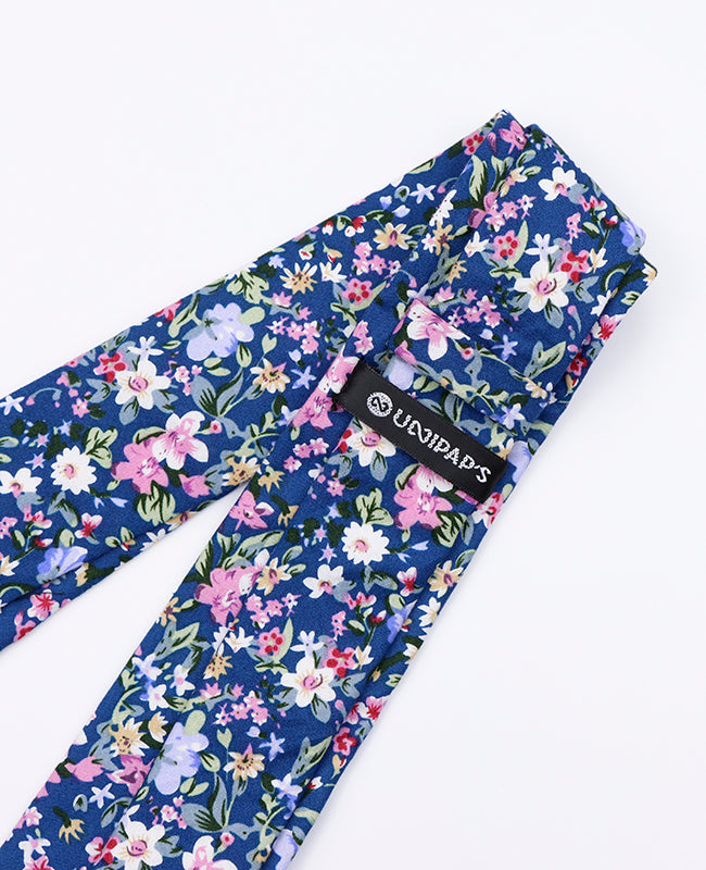 Stropdas Liberty Blauw nr.11 Heren in Katoen | Gaspard - Unipap's
