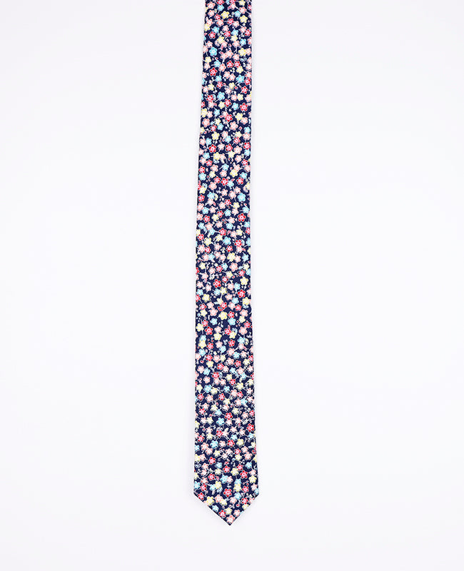 Stropdas Liberty Blauw nr.12 Heren in Katoen | Gaspard - Unipap's
