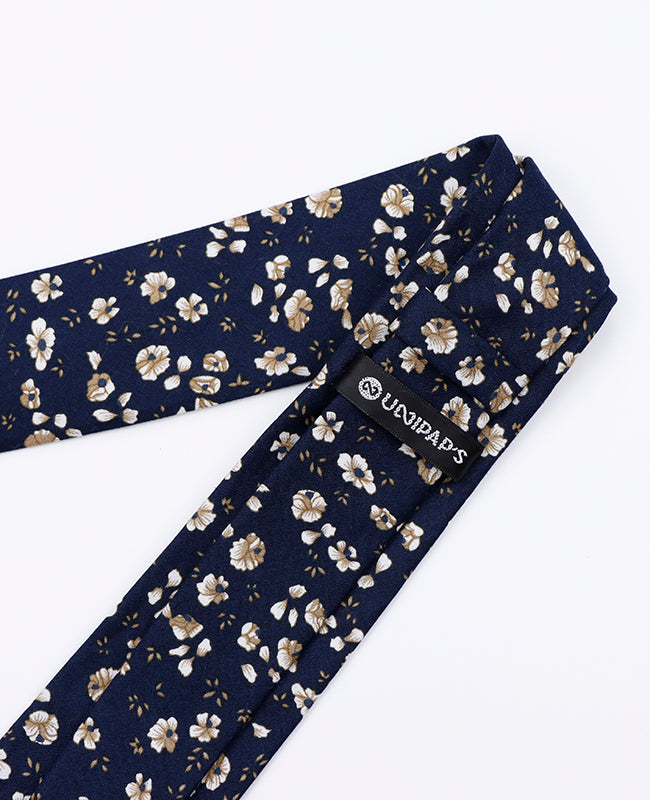 Stropdas Liberty Blauw nr.13 Heren in Katoen | Gaspard - Unipap's