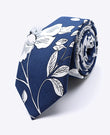 Stropdas Liberty Blauw nr.2 Heren in Katoen | Clovis - Unipap's