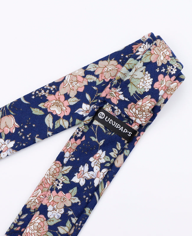 Stropdas Liberty Blauw nr.3 Heren in Katoen | Charles - Unipap's