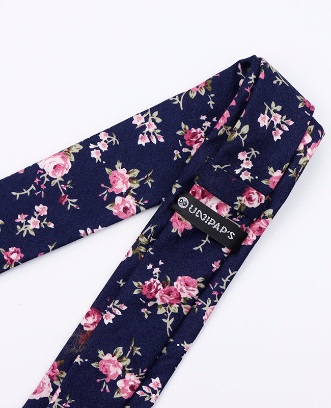 Stropdas Liberty Blauw nr.4 Heren in Katoen | Charles - Unipap's