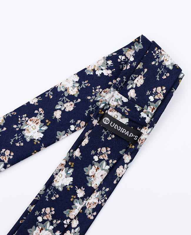 Stropdas Liberty Blauw nr.5 Heren in Katoen | Charles - Unipap's