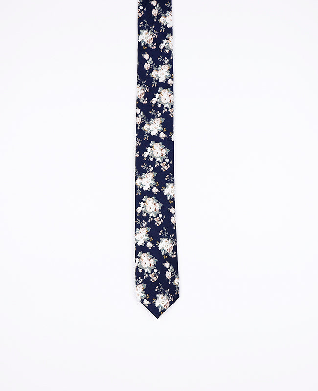 Stropdas Liberty Blauw nr.5 Heren in Katoen | Charles - Unipap's