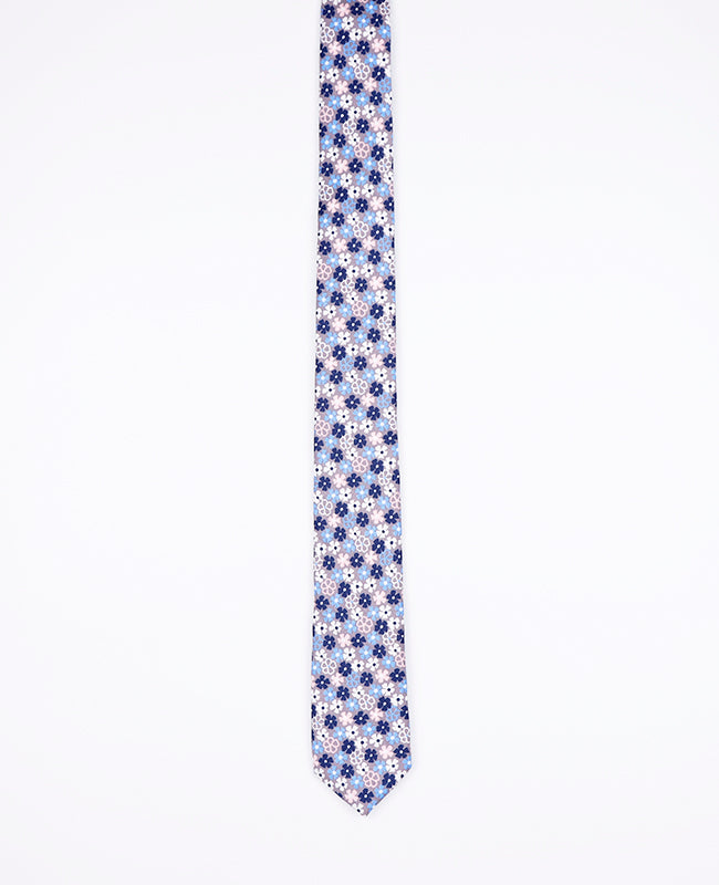 Stropdas Liberty Blauw nr.5 Heren in Katoen | Gaspard - Unipap's