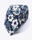 Stropdas Liberty Blauw nr.8 Heren in Katoen | Gaspard - Unipap's